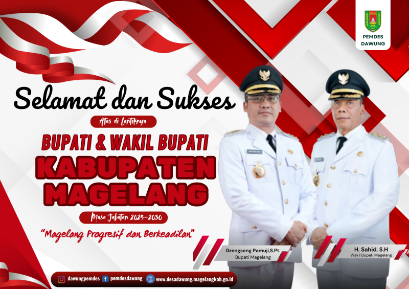 Bupati dan Wakil Bupati Magelang Periode 2025-2030